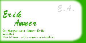 erik ammer business card